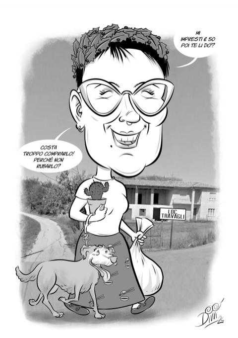 Caricature laurea di Divvi Papirista Divvi