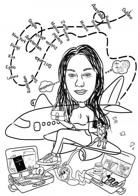 Caricature laurea di Pop Papiri di Laurea di Pop