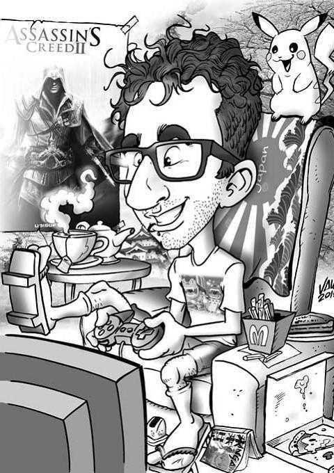 Caricature laurea di Valentino Caricature laurea di Valentino