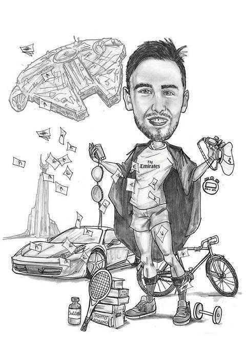 Caricature laurea di paolo Papiri di Laurea di paolo