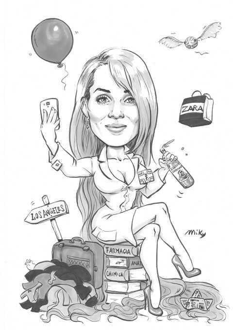 Caricature di laurea di Micaela Buzzi Caricature di laurea di Micaela Buzzi