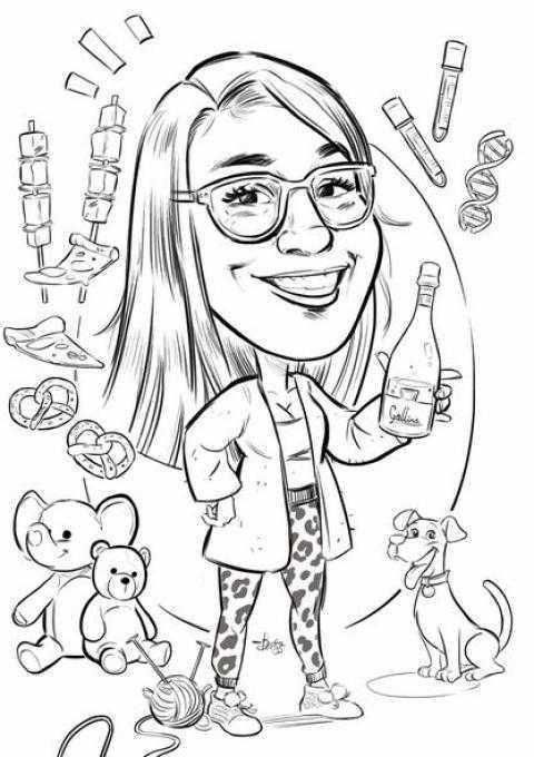 Papiri di Laurea di Benedetta Caricature laurea di Benedetta