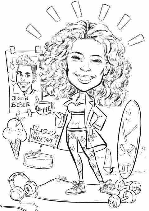 Caricature laurea di Benedetta Papiri di Laurea di Benedetta